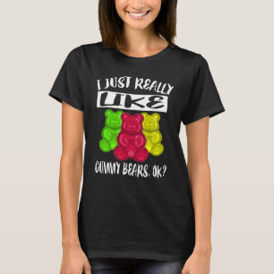 T-shirt J'Aime Vraiment La Chemise Des Ours De Gummy