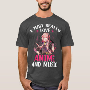 T-shirt J'aime vraiment l'Anime et la musique Ok Ado Anime