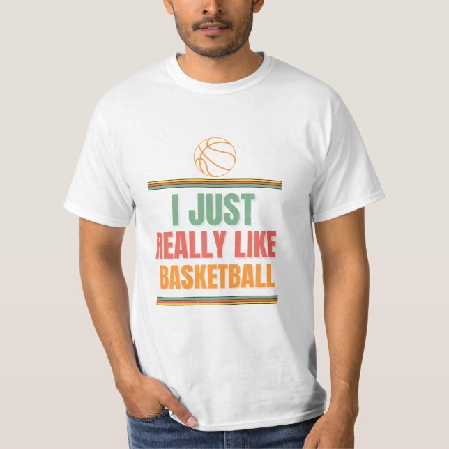 T-shirt j'aime vraiment le basket-ball (Devant)