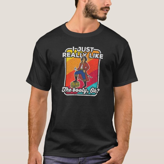 T-shirt J'Aime Vraiment Le Capitaine Pirate Treasu (Devant)
