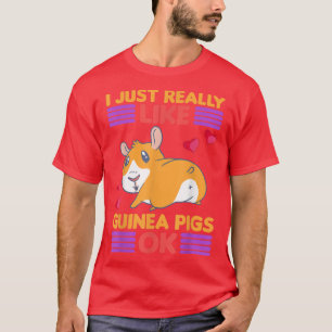 T-shirt J'Aime Vraiment Le Costume Des Cochons De Guinée O