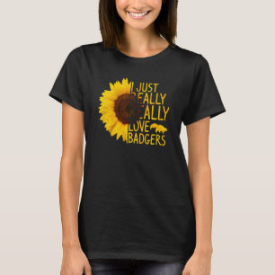 T-shirt J'Aime Vraiment Les Badgers Femmes Hommes Skunk Su