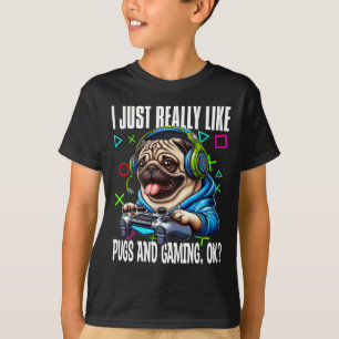 T-shirt J'Aime Vraiment Les Carlins Et Les Jeux Ok Game Vi