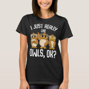 T-shirt J'Aime Vraiment Les Chouettes Les Enfants Les Fill