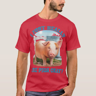 T-shirt J'Aime Vraiment Les Cochons, Ok, Joli Jeune Cochon
