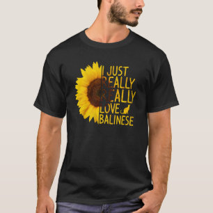 T-shirt J'Aime Vraiment Les Femmes Balinaises Hommes Felin
