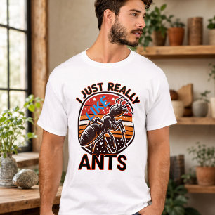 T-shirt J'aime vraiment les fourmis pour les amoureux