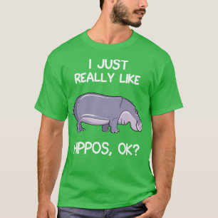 T-shirt J'Aime Vraiment Les Hippopotames