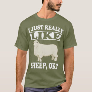 T-shirt J'Aime Vraiment Les Moutons OK Les Chemises De Fer