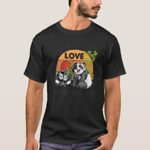 T-shirt J'aime vraiment les pandas ok animal ours rétro 1