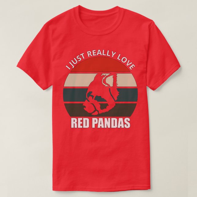 T-shirt J'Aime Vraiment Les Pandas Rouges (Design devant)