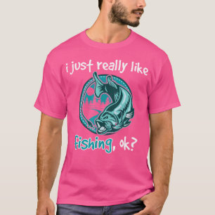 T-shirt J'Aime Vraiment Les Pêcheurs De Poisson Rod