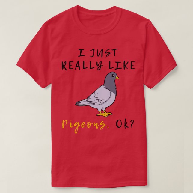 T-shirt J'Aime Vraiment Les Pigeons OK 3 1 (Design devant)
