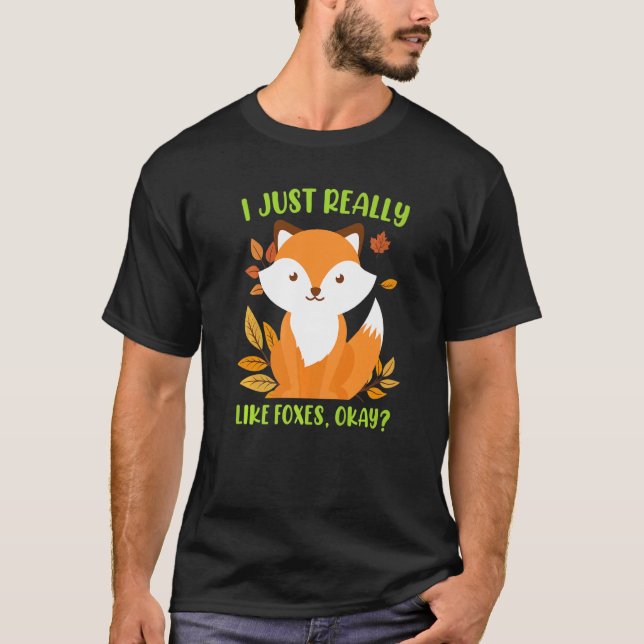 T-shirt J'aime vraiment les renards fox enfants 2 (Devant)
