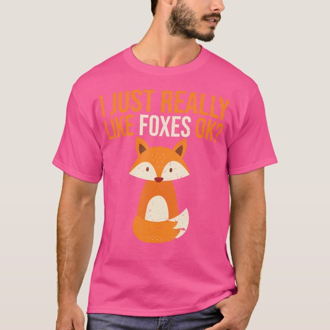 T-shirt J'Aime Vraiment Les Renards Ok Fox (Devant)