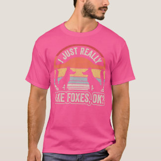 T-shirt J'Aime Vraiment Les Renards Ok Funny Fox