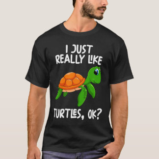 T-shirt J'Aime Vraiment Les Tortues Ok