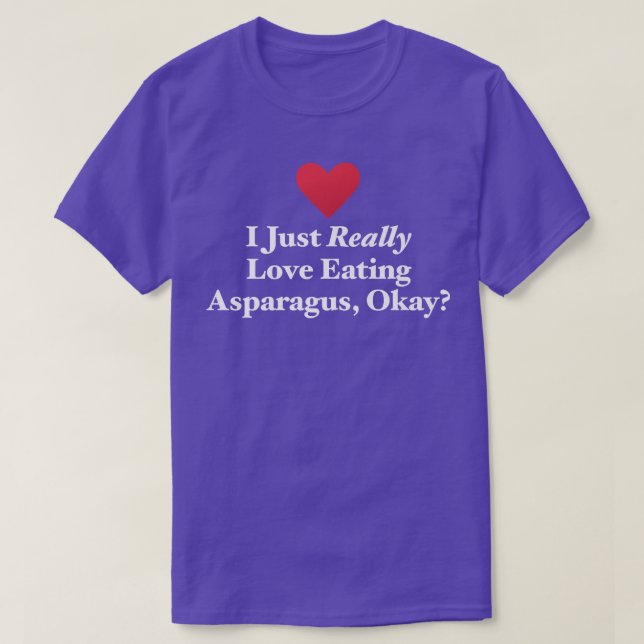 T-shirt J'Aime Vraiment Manger Des Asperges, D'Accord Végé (Design devant)
