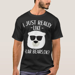 T-shirt J'Aime Vraiment Ours Polaires Cool Ours Polaires p