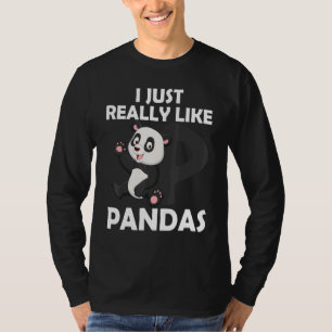 T-shirt J'Aime Vraiment Pandas Cute Géant Panda 1