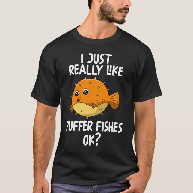 T-shirt J'Aime Vraiment Puffer Fishers Ok (Devant)