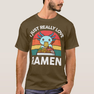 T-shirt J'Aime Vraiment Ramen Noodles Japonais Anime Cu