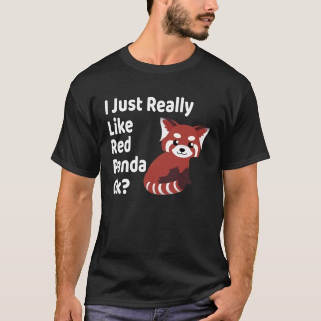T-shirt J'Aime Vraiment Red Panda Ok Red Panda (Devant)