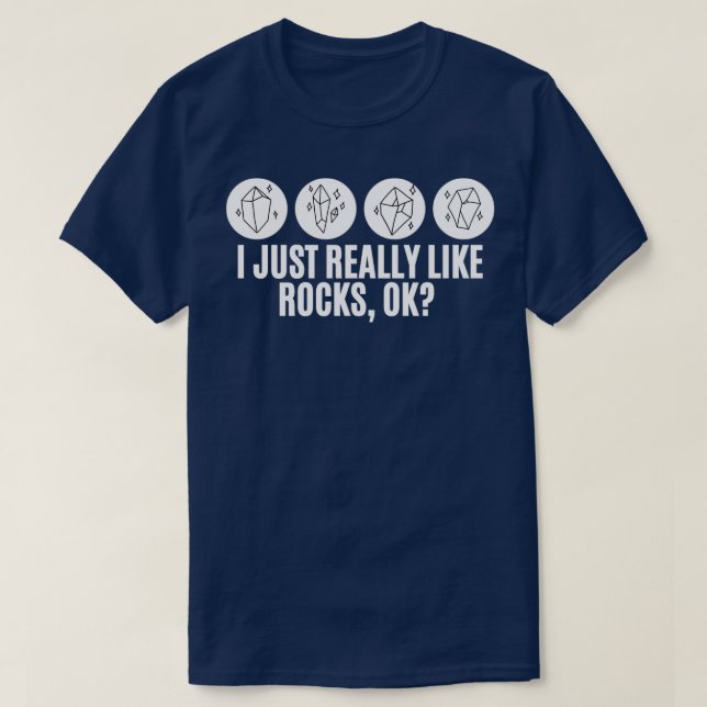 T-shirt J'aime vraiment Rocks Ok cadeaux pour le géologue  (Design devant)