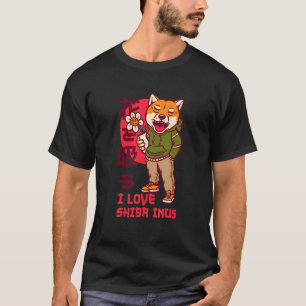 T-shirt J'Aime Vraiment Shiba Inus Animal Japonais Shiba I