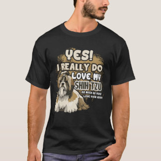 T-shirt J'Aime Vraiment Shih Tzu