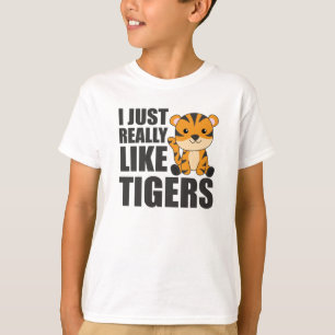 T-shirt J'aime vraiment Tigers - Sweet Zoo Animaux
