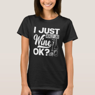 T-shirt J'Aime Vraiment Vin Ok Vin Vin Maker Blanc