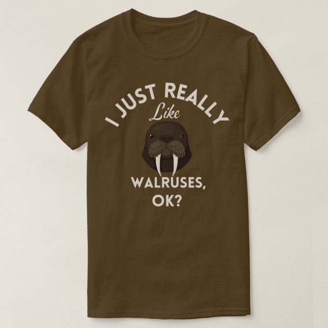 T-shirt J'Aime Vraiment Walruses Ok (Design devant)