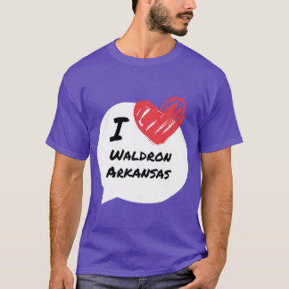 T-shirt J'aime Waldron Arkansas surdimensionné