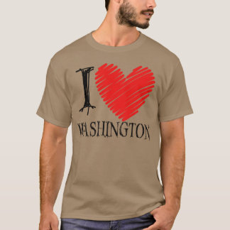 T-shirt J'aime Washington Washington Amour Washington Marc