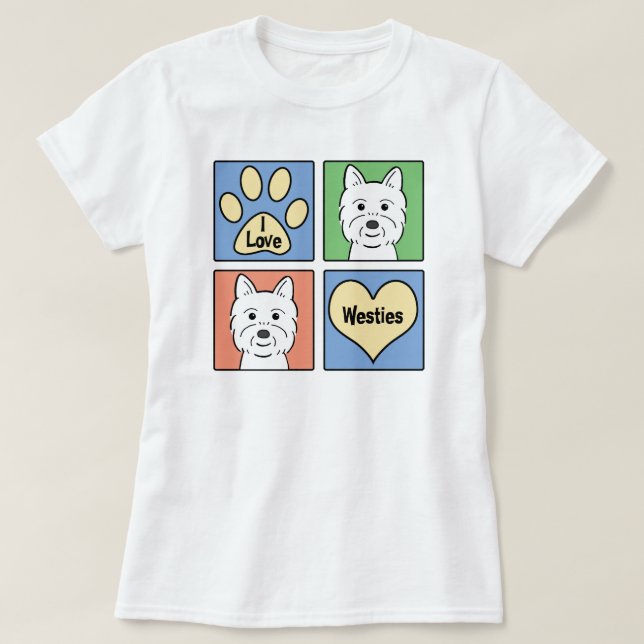 T-shirt J'aime Westies (Design devant)