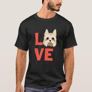 T-shirt J'Aime Yorkshire Terrier Chien Propriétaire Et Ani