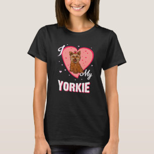 T-shirt J'Aime Yorkshire Terrier Pour Chien