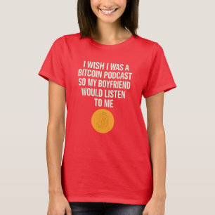 T-shirt "J'aimerais être un Podcast Bitcoin" Drôle Graphic