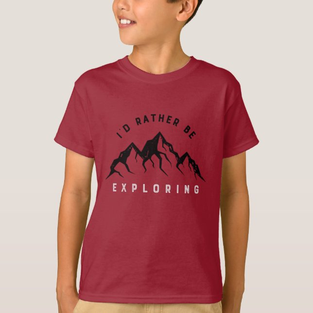 T-shirt J'aimerais mieux explorer les enfants (Devant)