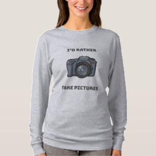 T-shirt J'aimerais mieux prendre des photos – Cadeau pour