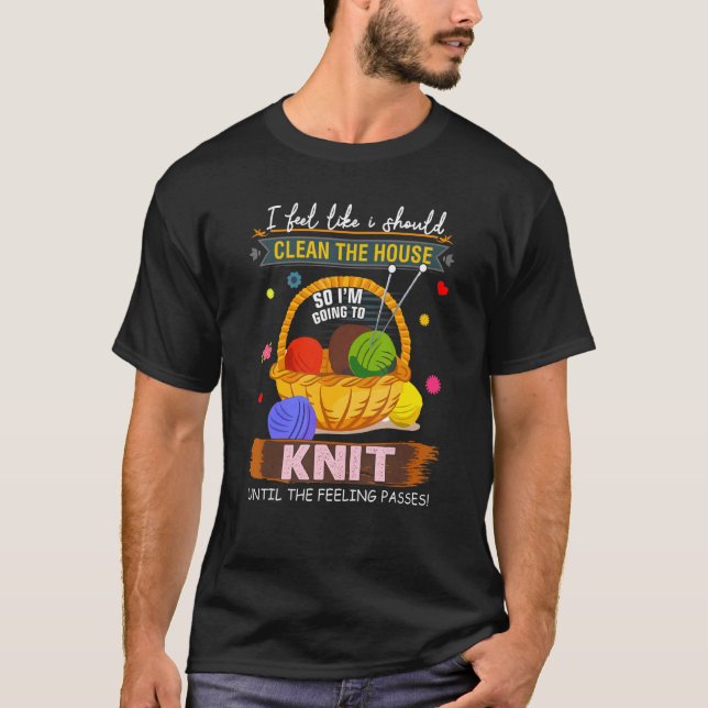T-shirt J'Aimerais Nettoyer La Maison. (Devant)