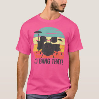 T-shirt J'Aimerais Que Le Drummer Drumming Drum Set De Per