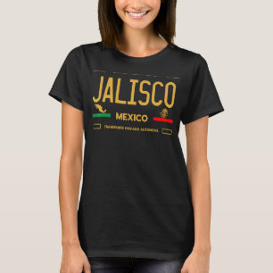T-shirt Jalisco Mexique Plaque de licence esthétique Jalis