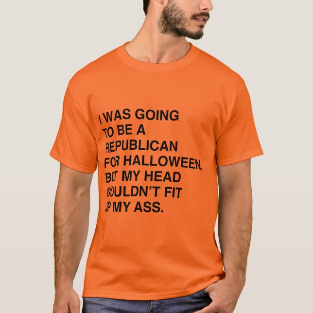 T-SHIRT J'ALLAIS ÊTRE UN RÉPUBLICAIN POUR HALLOWEEN (Devant)