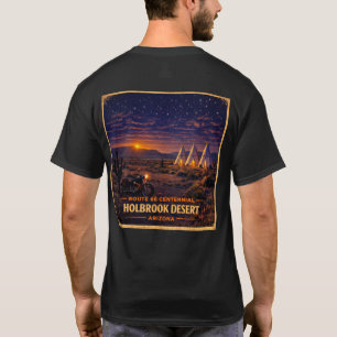 T-shirt Jalon Historique de la Mother Road au Crépuscule