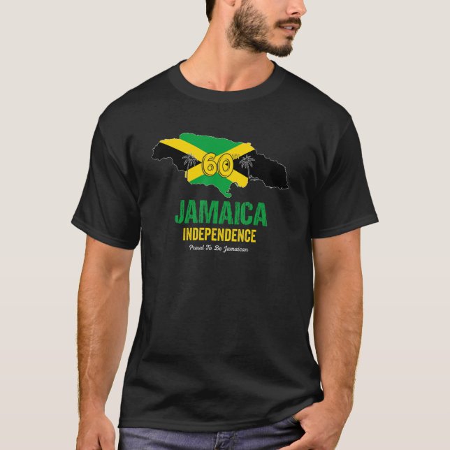 T-shirt Jamaica 60th Celebration Independence Proud Jamaic (Devant)