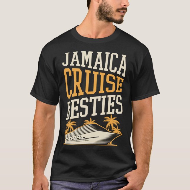 T-shirt Jamaica Cruise Besties Matching Cruise Ship Vacati (Devant)