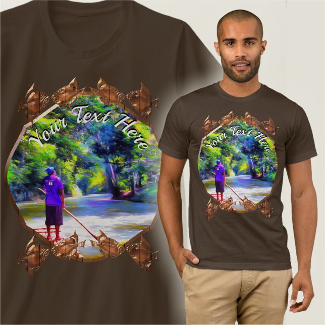 T-shirt Jamaïcain River Fishing Raft Ride J001 (Créateur téléchargé)
