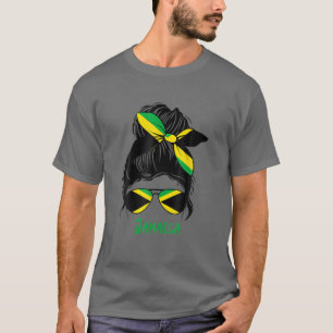 T-shirt Jamaïcaine Jamaïque fille Jamaïque femme Drapeau